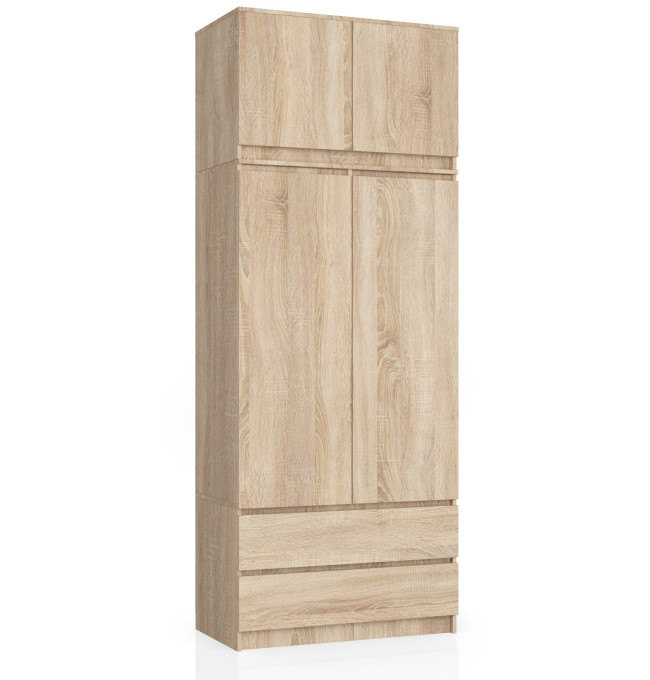 Skříň s nástavcem S 90 cm 2D 2SZ CLP dub sonoma