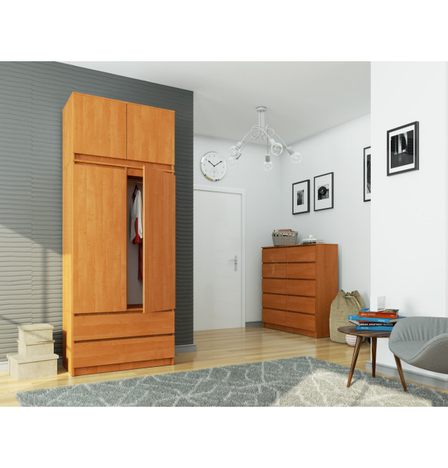 Skříň s nástavcem S 90 cm 2D 2SZ CLP olcha