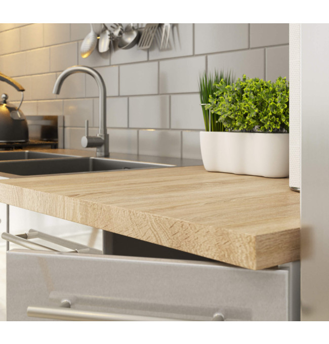 Spodní kuchyňská skříňka s deskou OLIWIA S40 SZ1 bílá / metalická, lesk