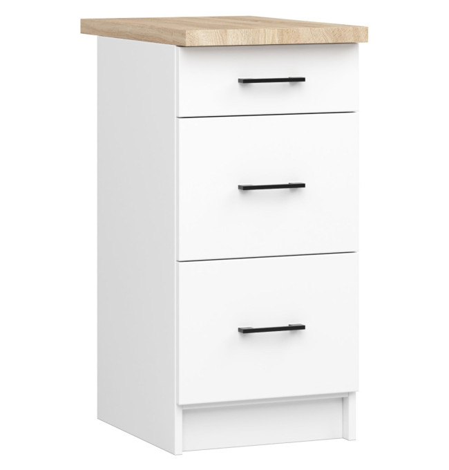Spodní kuchyňská skříňka s deskou OLIWIA S40 SZ3 bílá