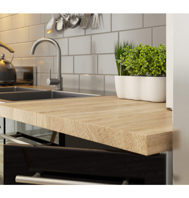 Spodní kuchyňská skříňka s deskou OLIWIA S40 SZ4 bílá / černá, lesk