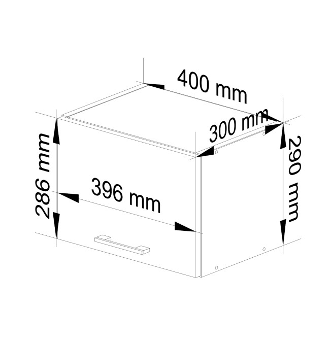 Horní kuchyňská skříňka OLIWIA W40 G1 bílá
