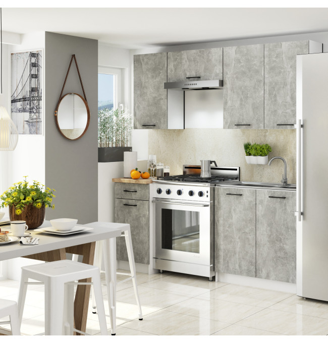 Horní kuchyňská skříňka OLIWIA W50 H720 bílá / beton