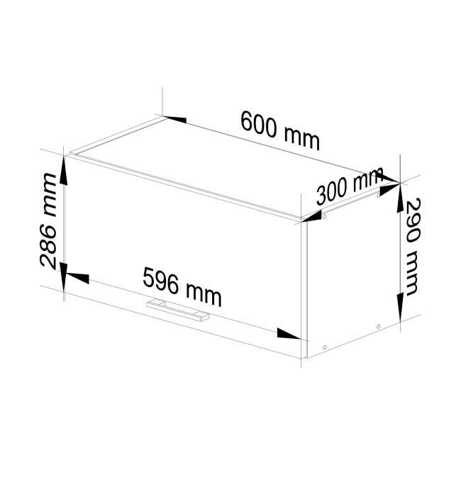 Horní kuchyňská skříňka OLIWIA W60OK bílá