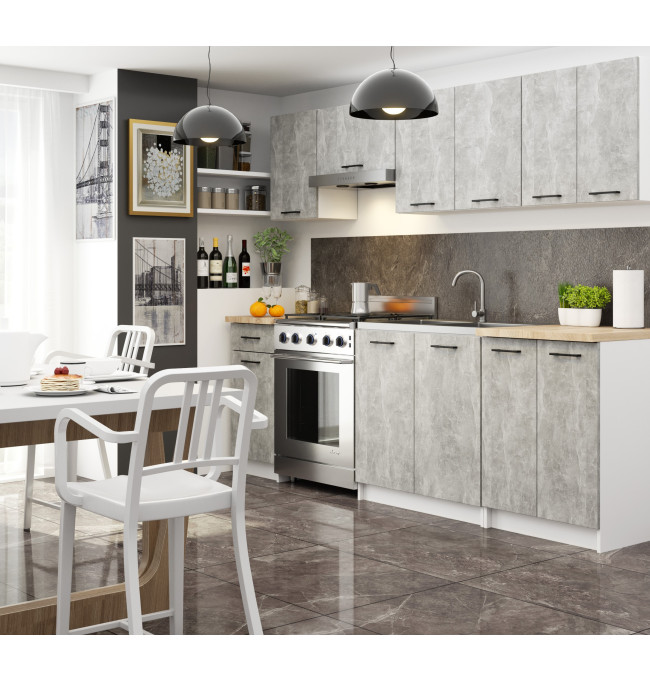 Horní kuchyňská skříňka OLIWIA W60OK bílá / beton