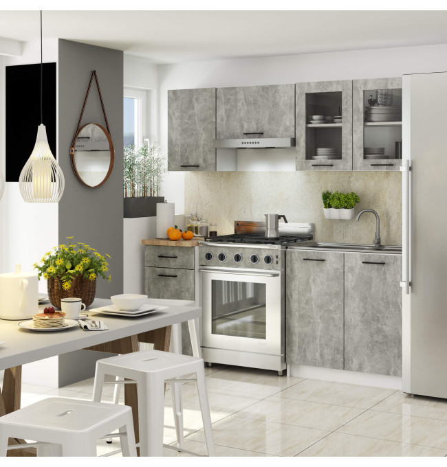 Horní kuchyňská skříňka OLIWIA W80 H580 bílá / beton
