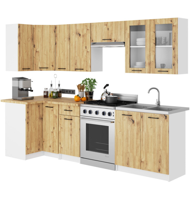Horní kuchyňská skříňka OLIWIA W80 H720 bílá / dub artisan