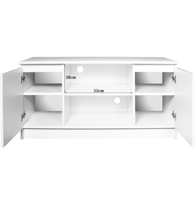 Stolek pod TV RTV 120 2D 1P bílý