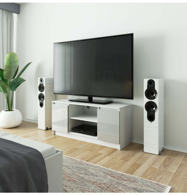 Stolek pod TV RTV 120 2D 1P metalický, lesk