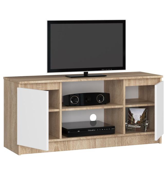 Stolek pod TV RTV 120 2D 1P sonoma / bílý