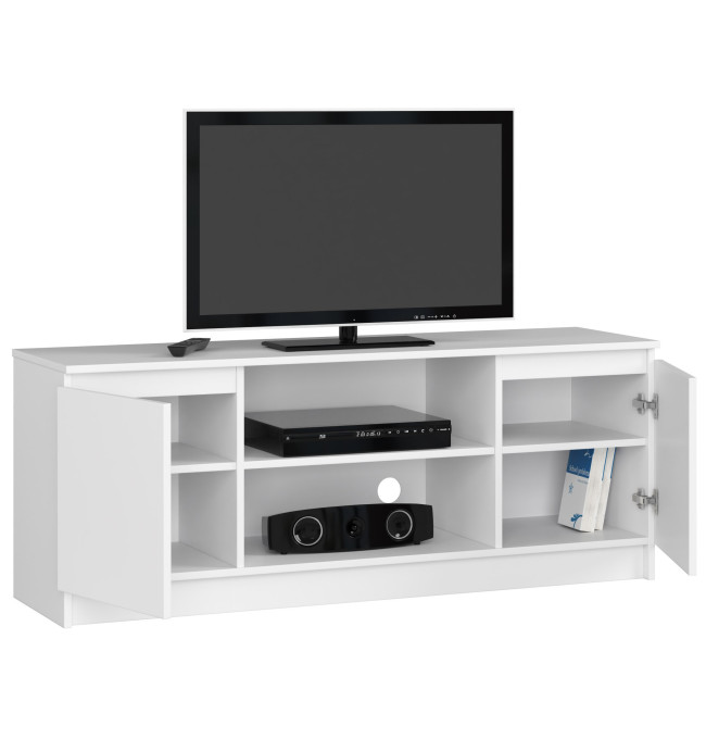 Stolek pod TV RTV 140 2D 1P bílý
