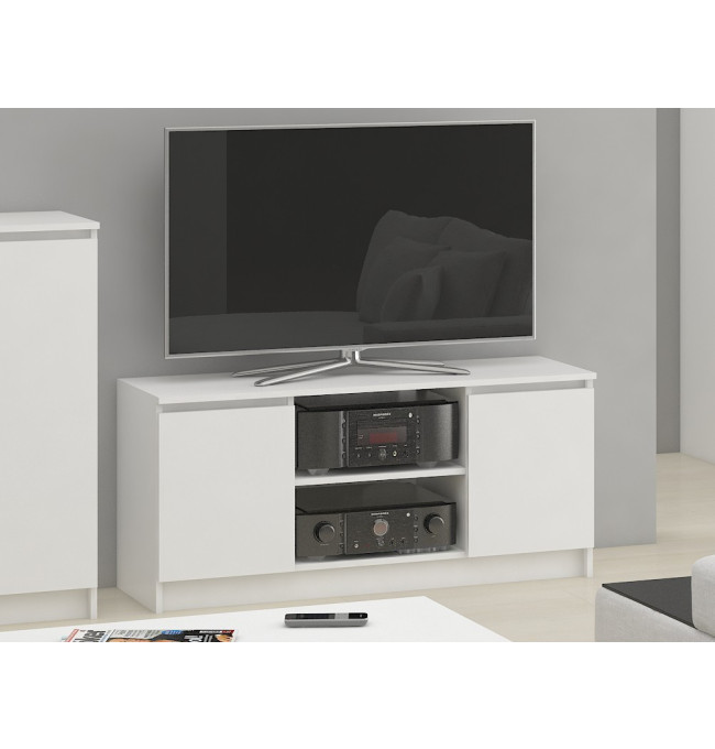 Stolek pod TV RTV 140 2D 1P bílý