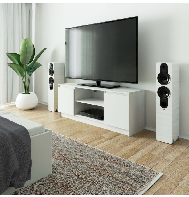 Stolek pod TV RTV 140 2D 1P bílý