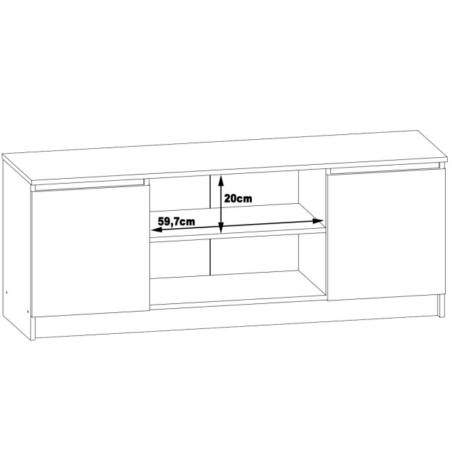 Stolek pod TV RTV 140 2D 1P sonoma