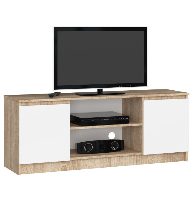 Stolek pod TV RTV 140 2D 1P sonoma / bílý