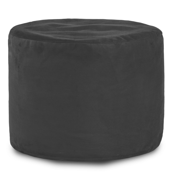 Taburetka Cilindro Šedá plyš