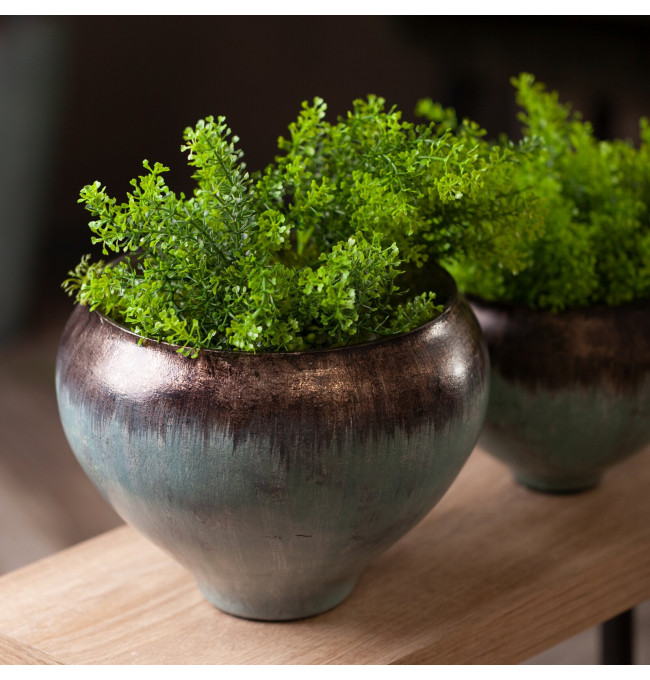 Dekorativní miska ABRIL 02 tyrkysová / hnědá