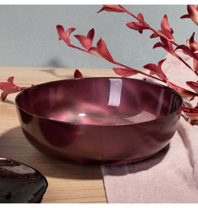 Dekorativní miska NIKOL 02 burgundy