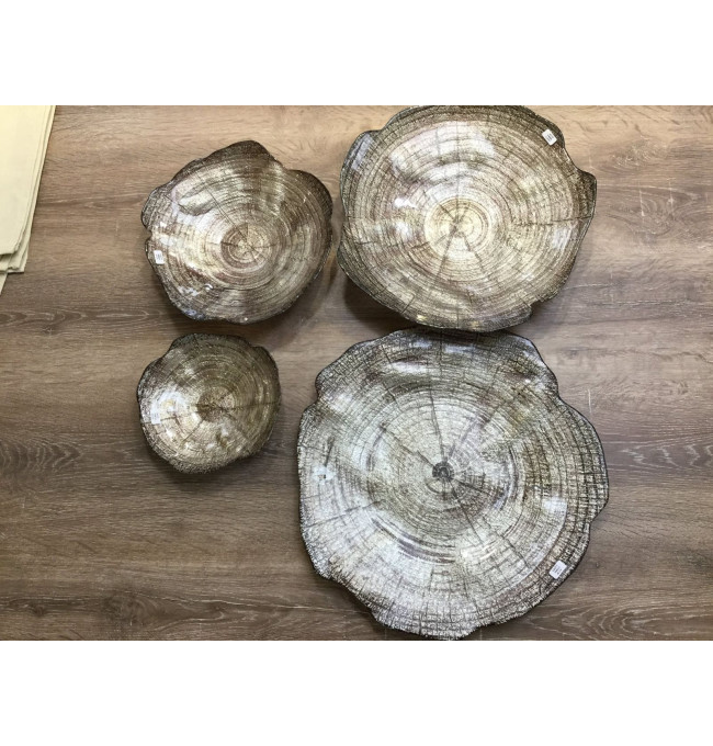 Dekorativní miska PARI 03 hnědá / béžová