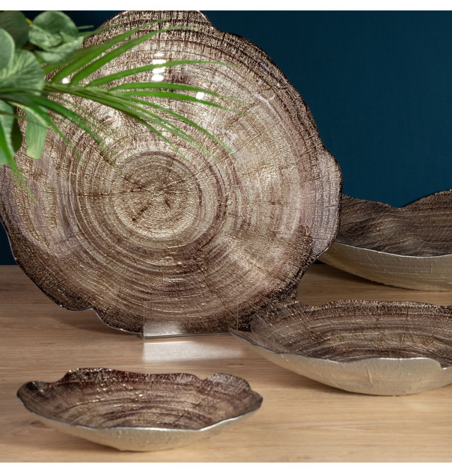 Dekorativní miska PARI 03 hnědá / béžová