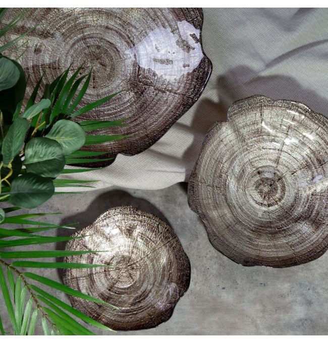 Dekorativní miska PARI 04 hnědá / béžová