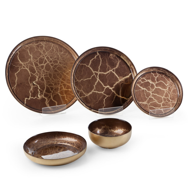 Dekorativní miska SUZI 01 zlatá