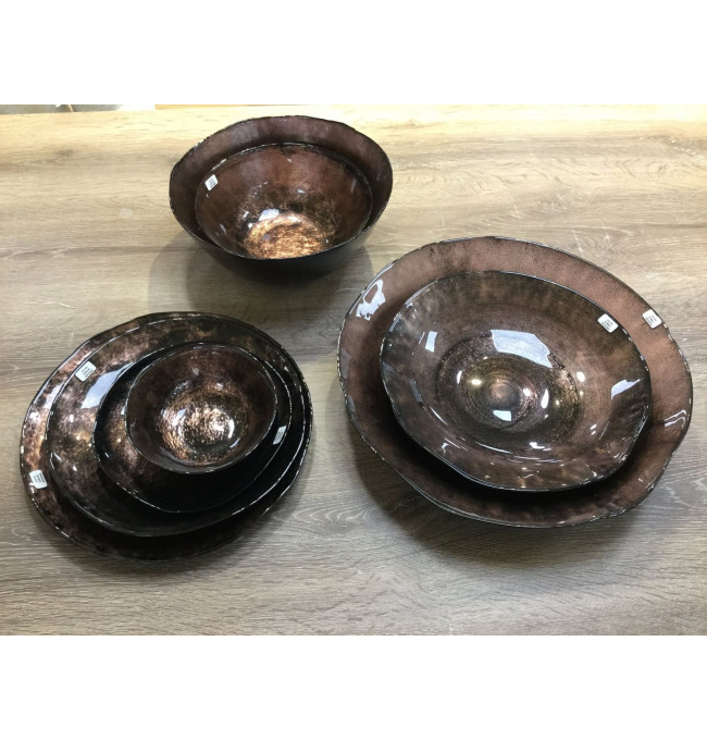 Dekorační miska PATI 01 hnědá / černá