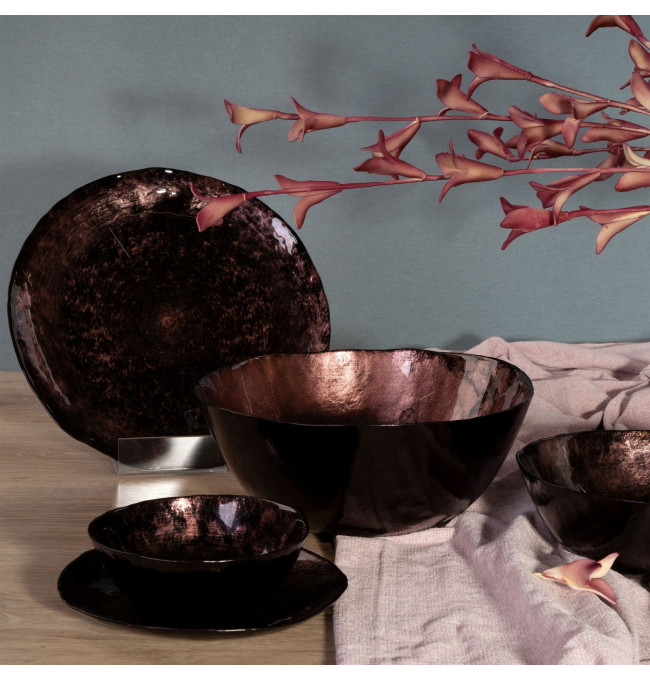 Dekorační miska PATI 05 hnědá / černá