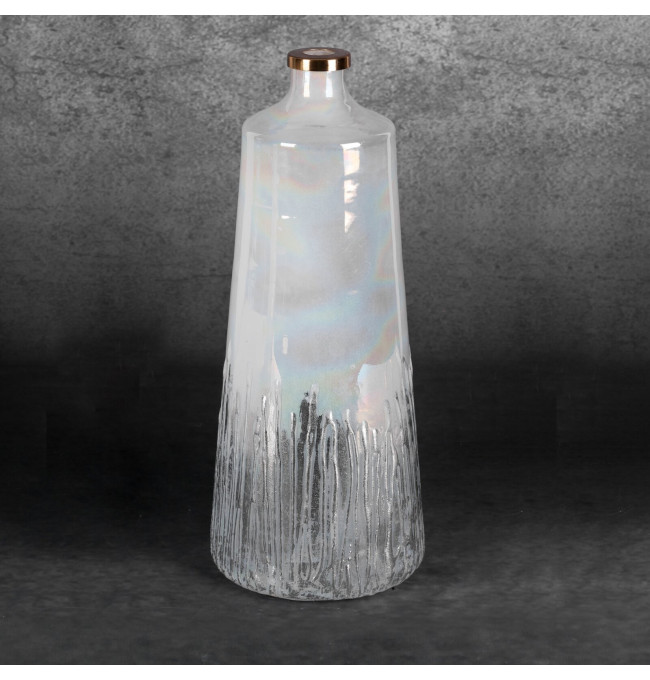 Váza ADEN 02 krémová / stříbrná