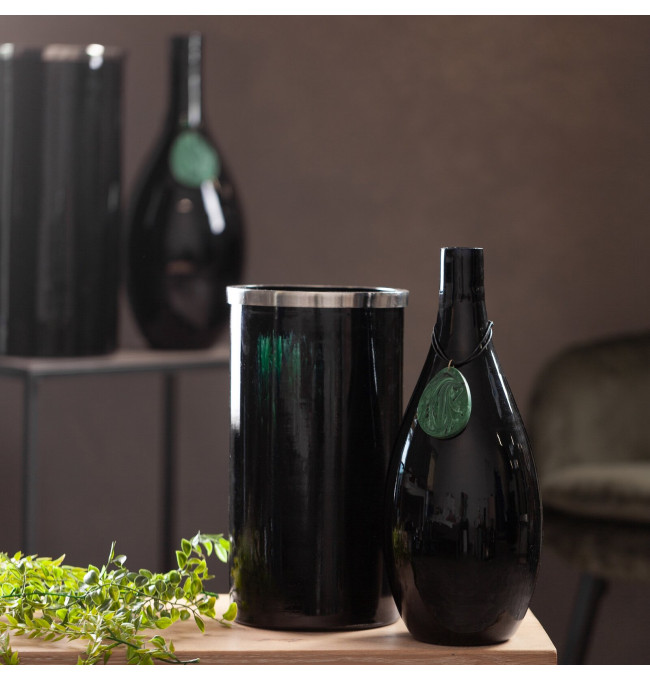 Váza CAPRI 04 černá / zelená