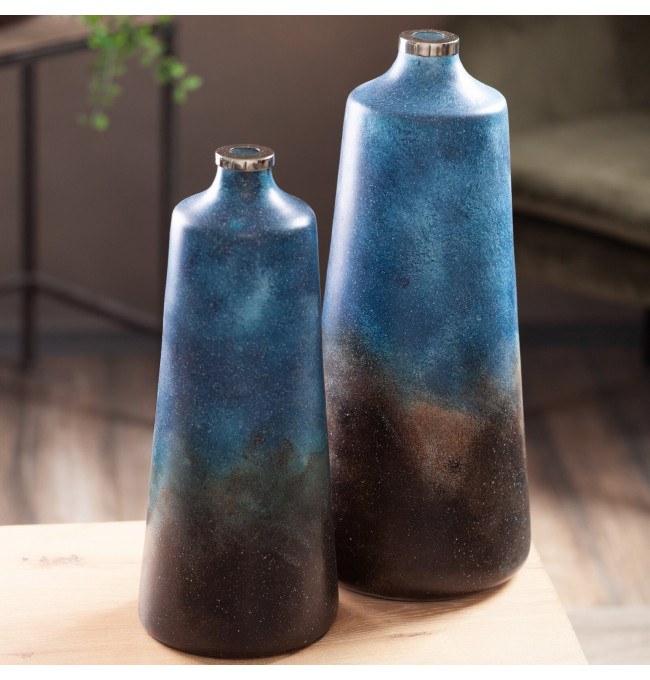 Váza CAREN 04 modrá / hnědá