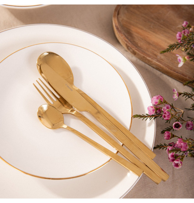 Dezertní talíř AURO se zlatým okrajem 992005