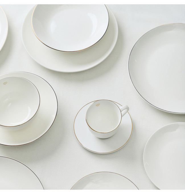 Talíř AURO obědový, se zlatým okrajem ALL 991992