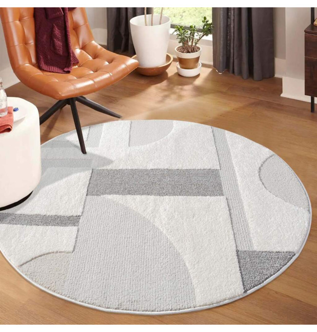 Koberec Lounge 9992 šedý kruh