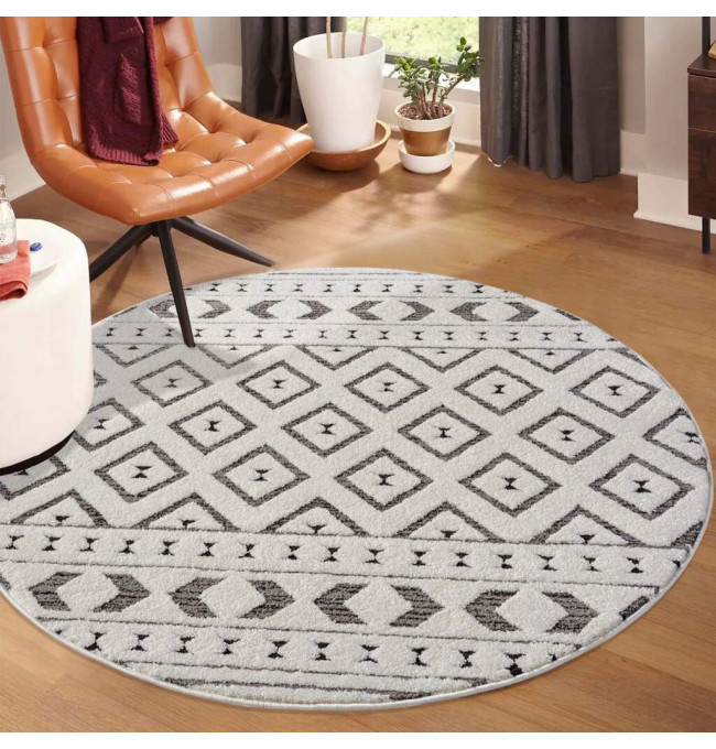 Koberec Lounge 9999 šedý kruh