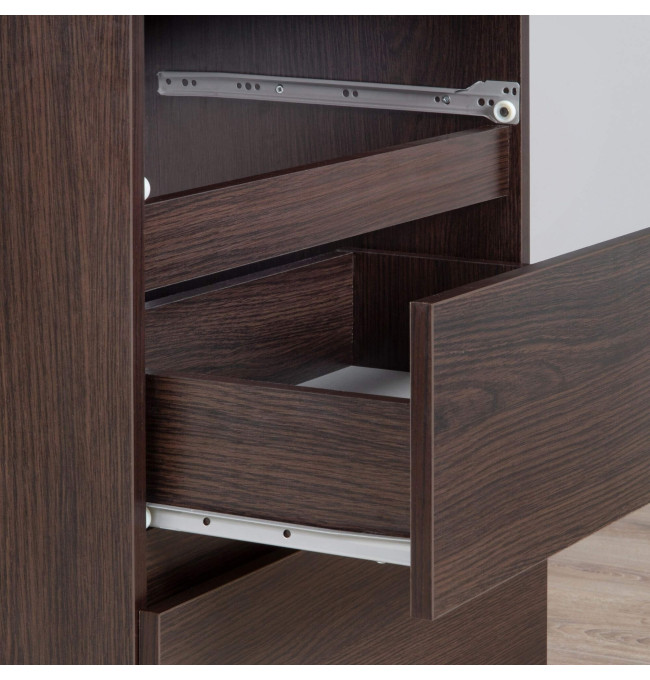 Toaletní stolek se zrcadlem CLP P-2/SL pravý, wenge