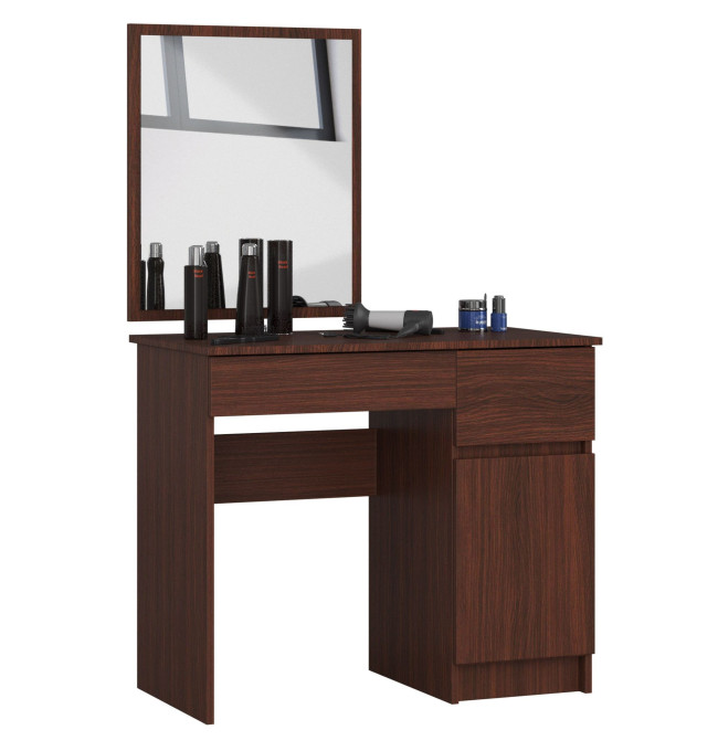 Toaletní stolek se zrcadlem CLP P-2/SL pravý, wenge