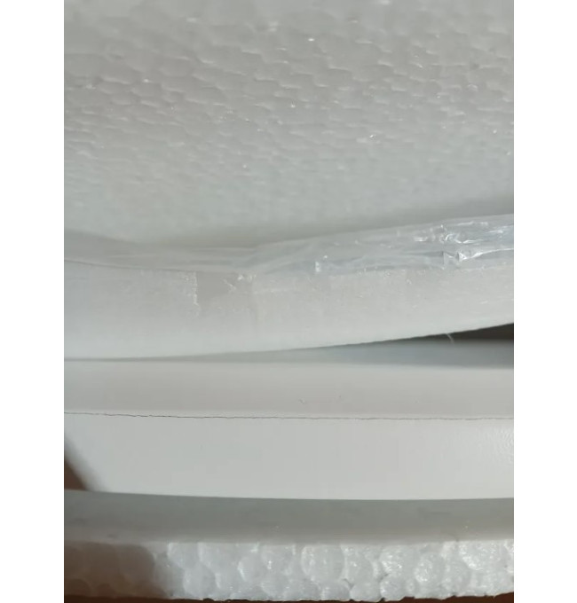 Kulatý stůl TODI 100 cm bílý - drobné poškození