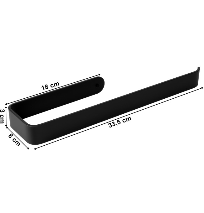 Nástěnný věšák na ručníky KIRAN Loft černý