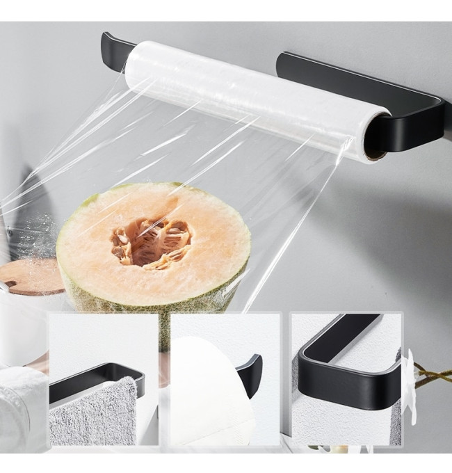 Nástěnný věšák na ručníky KIRAN Loft černý