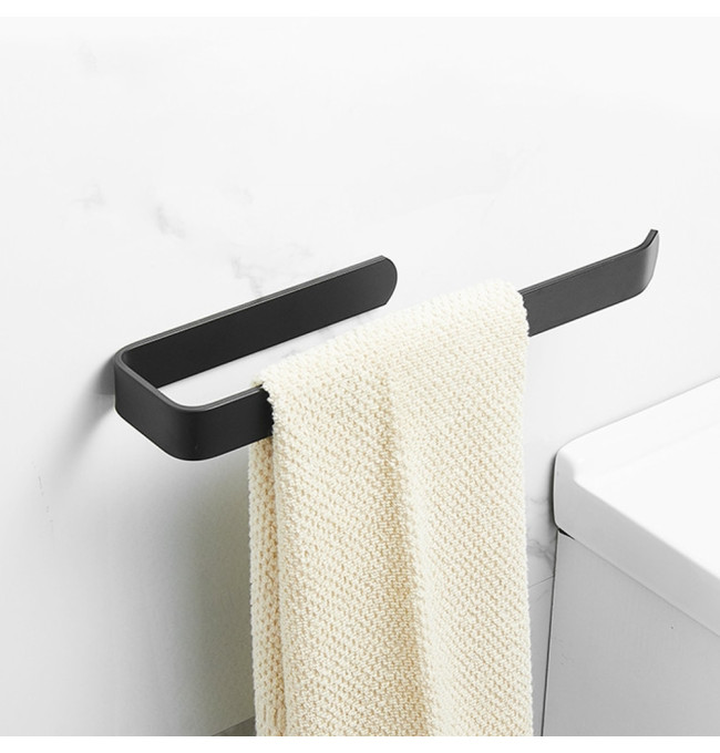 Nástěnný věšák na ručníky KIRAN Loft černý