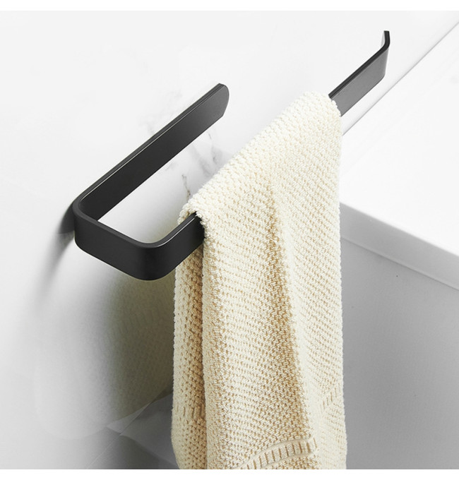 Nástěnný věšák na ručníky KIRAN Loft černý