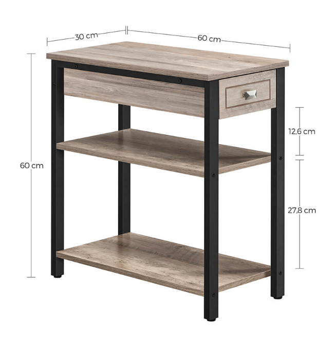 Úzký stolek se zásuvkou LET313B02