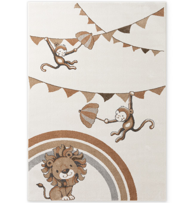 Koberec Villeroy & Boch BOHO KIDS Roar like a Lion Rainbow Party krémový