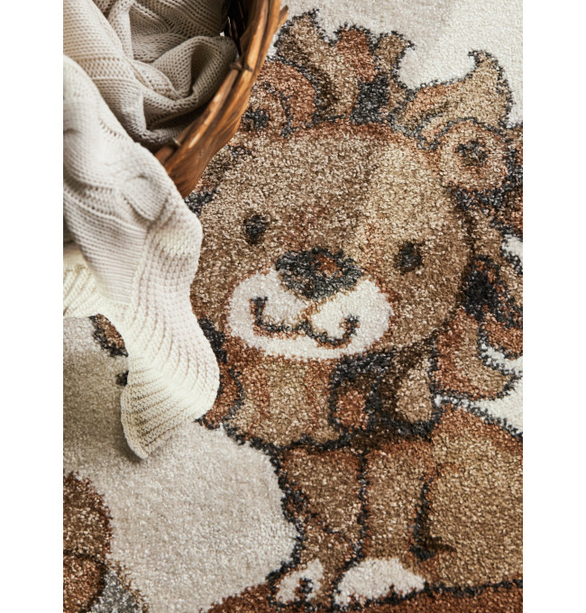 Koberec Villeroy & Boch BOHO KIDS Roar like a Lion krémový kruh