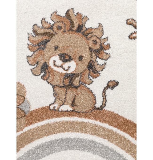 Koberec Villeroy & Boch BOHO KIDS Roar like a Lion krémový kruh