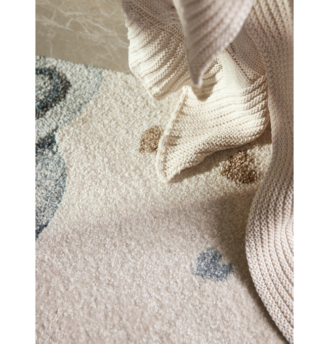 Koberec Villeroy & Boch BOHO KIDS Round Walk like an Elephant Rainbow krémový kruh