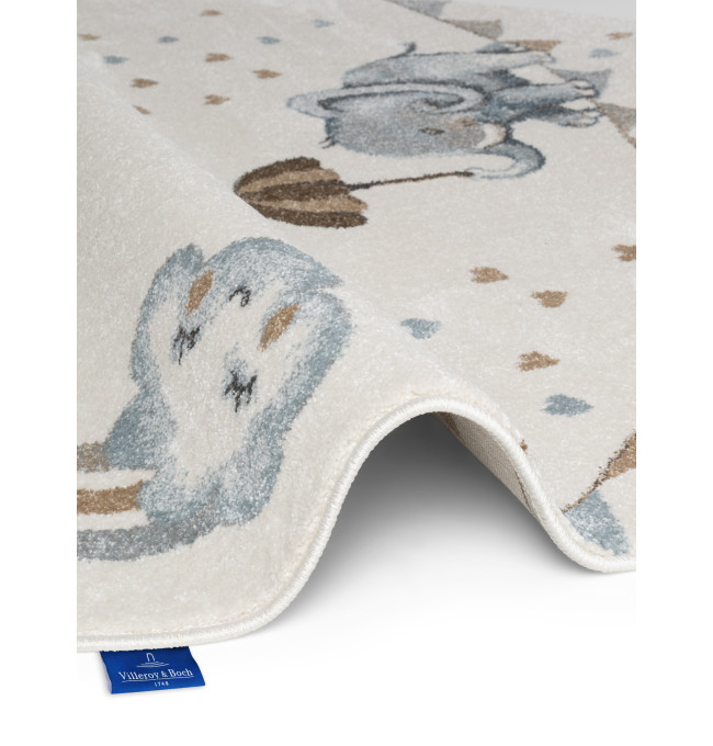 Koberec Villeroy & Boch BOHO KIDS Round Walk like an Elephant Rainbow krémový kruh