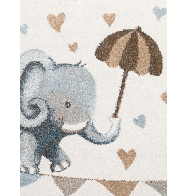 Koberec Villeroy & Boch BOHO KIDS Round Walk like an Elephant Rainy krémový kruh