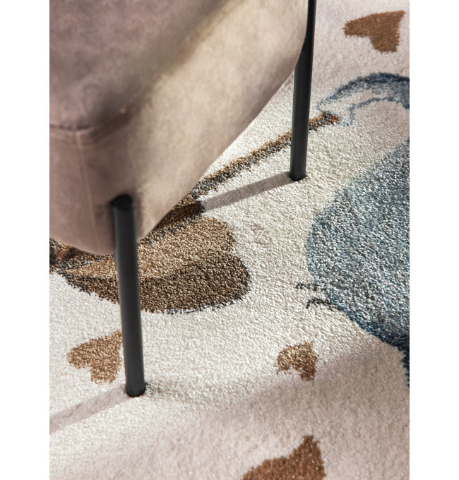 Koberec Villeroy & Boch BOHO KIDS Round Walk like an Elephant Rainy krémový kruh